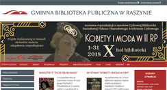 Desktop Screenshot of bibliotekaraszyn.pl